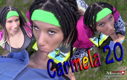 Young jogger Carmela 20 needs cum in the woods - Bild 1