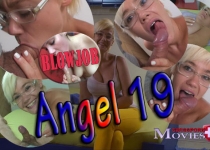 Model Angel 19 at the blowjob casting on porn