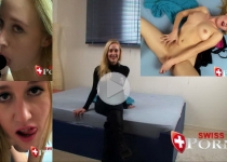 Porn casting with a blond student Heidi 19